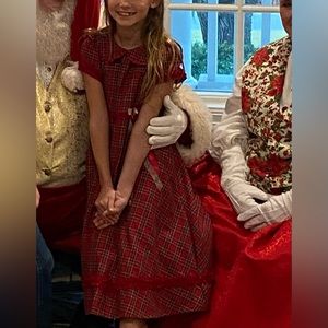 Christmas with Santa plaid dress
